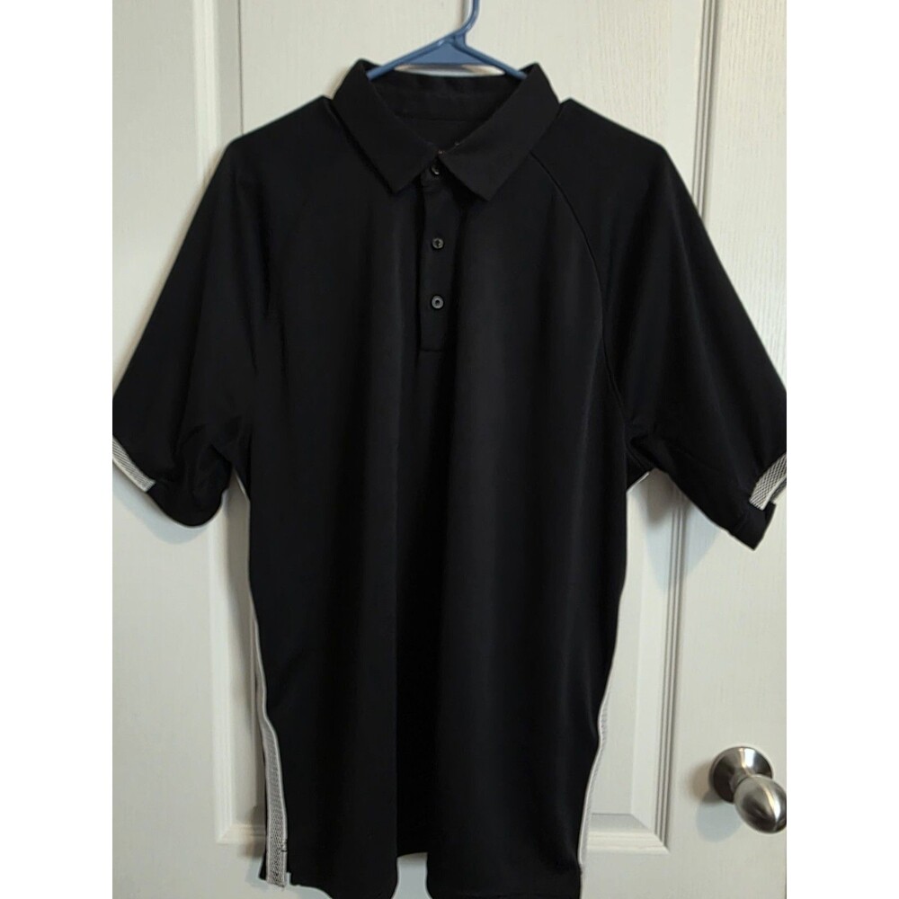Black Under Armour Men's Rival Polo Shirt with panel sides sz XL  (238)